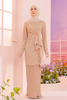SIPO New Trend High Quality OEM ODM Muslim Dress Clothing Malaysia Long Baju Kurung with Scallop Embroidry And Pleated Skirt