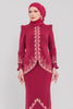 SIPO Custom Malaysia Baju Kurung Modern Embroidery Kurung with Pleated Layer Skirt Muslim Dress Baju Kurung