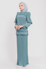 SIPO New Fashion Malaysia Baju Kurung Modern Scallop Layer Kurung with Full Embroidery Islamic Dress for Women