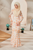 SIPO New Design Premium Chiffon Full Lining Fish-Tail Kurung Moden with Backside Zip Shirt And Stretchable Waist Skirt in Premium Satin