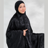 SIPO Hot Selling Malaysia Prayer Dress Luxury Telekung Set with Textured Satin Dahlia Design