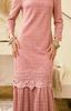 SIPO 2024 New Arrival Malaysia Baju Kurung Moden Puff Seleevs with Full Polyester Embroidery Lace for Muslim Women