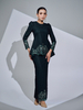 SIPO 2024 Eid New Design Malaysia Baju Kurung with Beauty Embroidery Sequined Lace for Muslim Women
