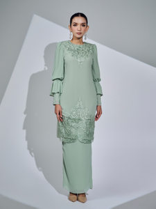 SIPO High Quality OEM ODM Muslim Embroidery Lace Sleeve Malaysia Baju Kurung Modern for Women 