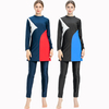 SIPO FREE SHIPPING Modest Conservative High Elasticity Women Sunscreen Swimsuit Burkini Islamic Muslim Swimwear With Chest Pad