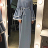 Arabic New Design Middle East Plain Color Belt Women Abaya Muslim Dresses Islamic Clothing