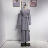Popular New Design Islamic Clothing Ethnic Wear Long Sleeves Simple Muslim Dresses Set