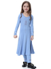 Children Maxi Full Length Long Sleeve Muslim Islamic Kids Abaya Suit Baby Girls Clothes Set