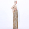 Fashion Islamic Abaya Round Neck Maxi Dress Muslim Clothing Women Dress