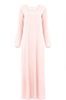 Basic Long-sleeved Inner Dress Cotton Solid Color Modest Abaya Maxi Dress