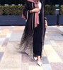 Digital Printed Irregular Gradient Islamic Muslim Women Kimono Open Dress Abaya