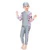 Girls Kids Swimwear Three-Piece Color Stitching Design Muslim Islamic Swimsuit Swimwear
