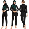 FREE SHIPPING Color Stitching Full Cover Body Long Sleeves Swimwear Skirts Muslim Fat Women Islamic Swimming Suit Swimwear