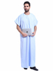 Traditional Embroidery Breathable Summer Short Sleeve Muslim Islamic Clothing Robes Thobes