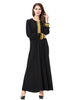 Arabian Dubai Comfortable Round Neck Applique Muslim Islamic Women Abaya Dresses Clothing