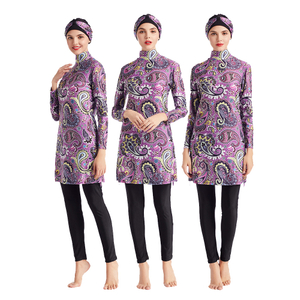 SIPO Digital Printed Swimsuit Women's Conservative Swimwear Three-piece Fashion Ladies