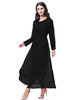 Designs Dubai Crew Neck Double Chiffon Breathable Muslim Islamic Women Abaya Dress Clothing