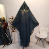 Ramadan Muslim Islamic Bat Sleeve Hot Drilling Maxi Dress Muslim Open Abaya