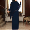 FREE SHIPPING 2021 Modest Pure Color Long Sleeve Islamic Clothing Prayer Dresses Muslim Women Maxi Dress Abaya With Shawl