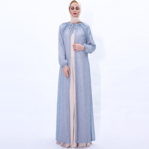 New Fashion Bright Silk Cloak with Modest Islamic Muslim Cardigan Summer Kimono