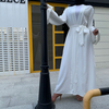 Middle East Dubai Net Color Open Abaya Modest Muslim Islamic Cardigan Kimono