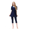 Hot Sale Women's Broken Neckline Design Three-Piece Girls Islamic Muslim Swimsuit Swimwear