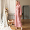 Latest Handmade Floral Hooded Muslim Islamic Abaya Modest Maxi Dress