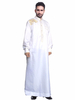 FREE SHIPPING Designer Arabic Jubba Embroidery Breathable Long Sleeve Islamic Clothing Robe Men Thobes For Muslims Brothers