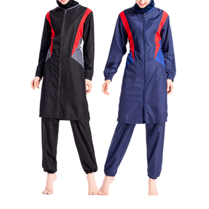 Conservative High-end Muslim Mosaic Swimwear Islamic Beachwear