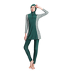 Conservative Swimsuit Three-piece Suit, Customizable Zippered Hooded Tight-fitting Swimsuit