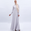 Pure Color Muslim Islamic Abaya Maxi Dress Modest Dress For Lady