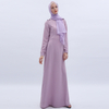 Pure Color Muslim Islamic Abaya Maxi Dress Modest Dress