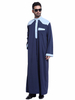 Dubai Embroidery Material Breathable Summer Long Sleeve Muslim Islamic Men Clothing Robe Arab Thobes