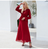 Middle East Double Layers Chiffon Puff Sleeve Muslim Islamic Abaya Folds