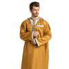 Middle East Match Color Modest Muslim Full Length Round Collar Man Thobe