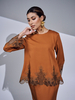 SIPO Malaysia Baju Kurung Fashion Baju Latest Design Dress Round Neckline Lace Islamic Women Modest Wear