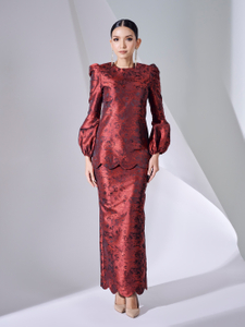 SIPO Exclusive Design Baju Kurung Wholesale in Vietnam Premium Brocade with Shinning Fabric Muslim Women Dress