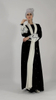 Black Modest Muslimah Open Cardigan Robe Modest Muslimah Dubai Maxi Dresses Islamic Women's Abaya