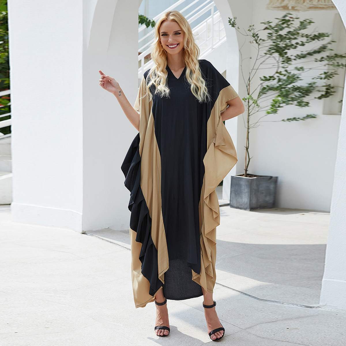 Arabic Casual Robe Clothing Loose Islamic Modest Muslim Women Maxi Dresses Abaya