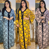  Latest Designs Modest Borka Women Vêtements Embroidery Maxi Dubai Print Muslim Dress Islamic Clothing Cotton Kimono Abaya