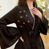 Black New Design Arabic Modest Fashion Loose Casual Islamic Dress Robe Muslim Maxi Dresses Abaya
