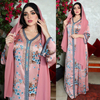 Dubai Modest Women Turkish Prayer Clothes Vetement Femme Robe Femme Musulman Kebaya Maleisie Kimono Islamic Clothing Maxi Dress Open Abaya