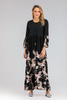 2022 European And American New Style Fashion Printing Mid-length-sleeved Loose Casual Plus Size Women's Dress