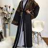 Cross-border Hot Style Sequin Embroidery Outer Gown Dubai Middle East Women's Chiffon Cardigan Kimono