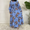 2022 Cross-border fashion printing elegant long skirt Malaysia Turkey bottoming outer dress