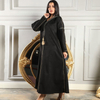  Fashion Muslim Dress Borka Open Fabric Dubai Kaftan Islamic Clothing Kimono Embroidery Modest Wholesale Abaya