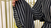 2022 AliExpress Hot Sale in Europe and America Flare Sleeve Loose Cardigan Robe Female Muslim Middle East Arab Striped 