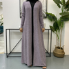 2022 Cross-border Autumn And Winter Muslim Women's Clothing Spot AliExpress Amazon Long-sleeved Knitted Sweater Coat Robe
