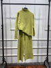 Modest Fashion Solid Color Casual Two-Piece Middle East Muslim Lady Blouse Set
