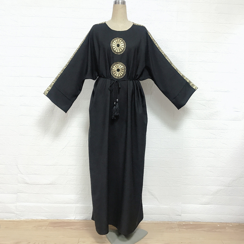  Arab Burka Kimono Dubai Kaftan Modest Caftan Morocco Thobe 2022 Bat Sleeve Islamic Clothing Turkish Jalabiya Abaya Muslim Prayer Women Maxi Dress Abaya